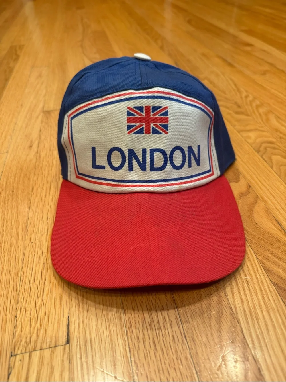 London Embroidered Baseball Cap - Blue and Red